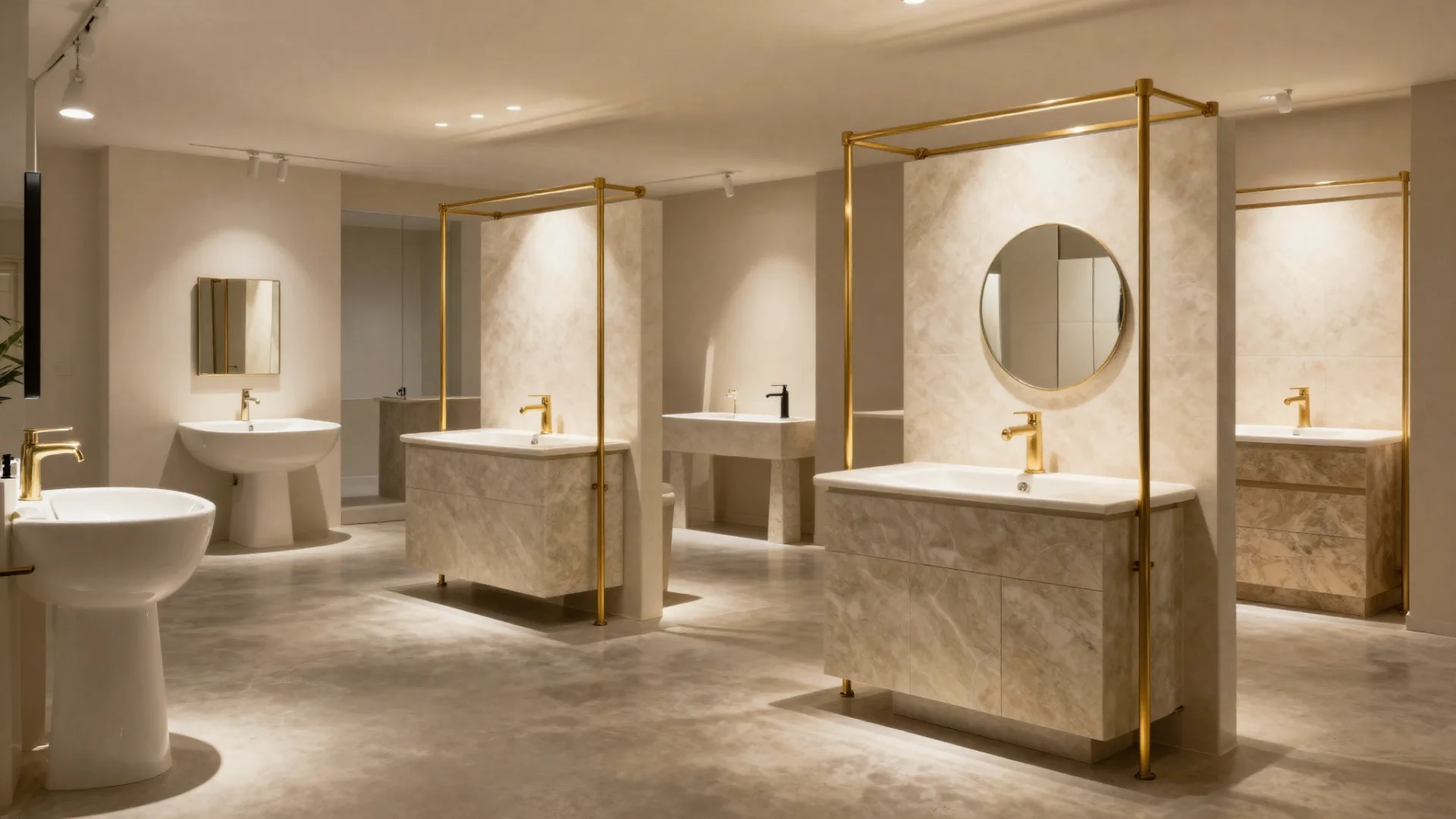 AGW Bathrooms showroom: Display bays